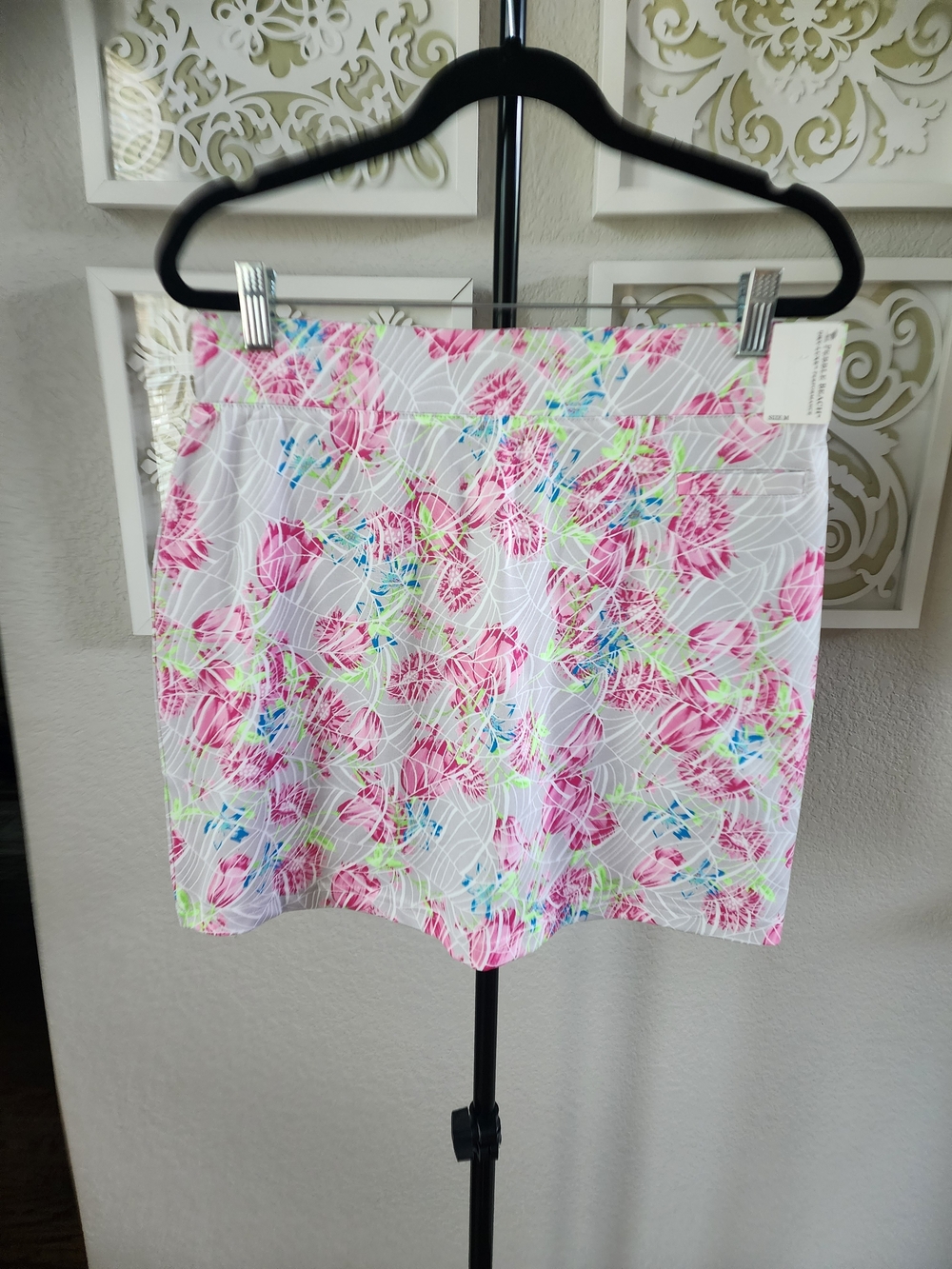 Pebble Beach Pink Floral Golf Skort